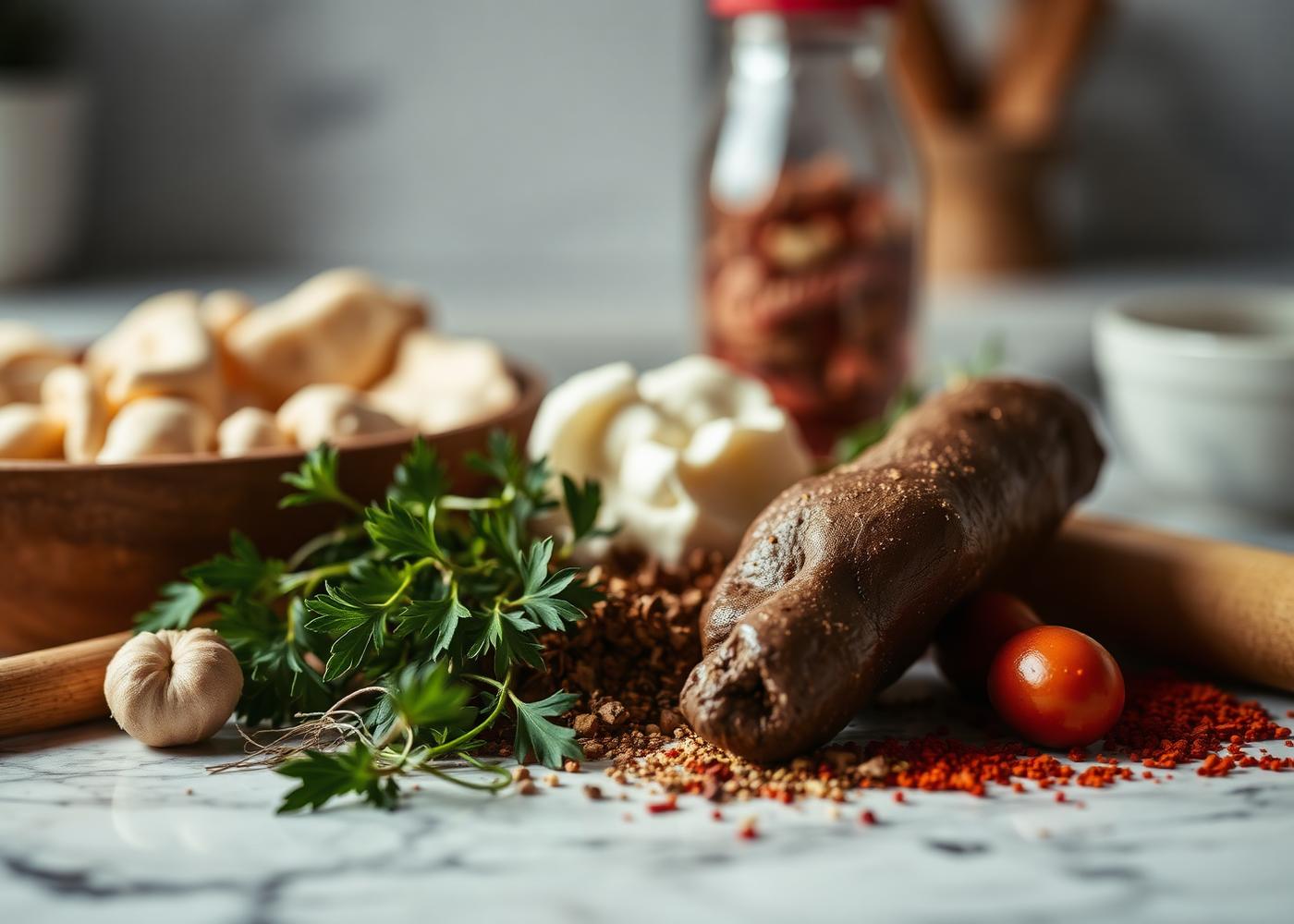 Cardápio e ingredientes